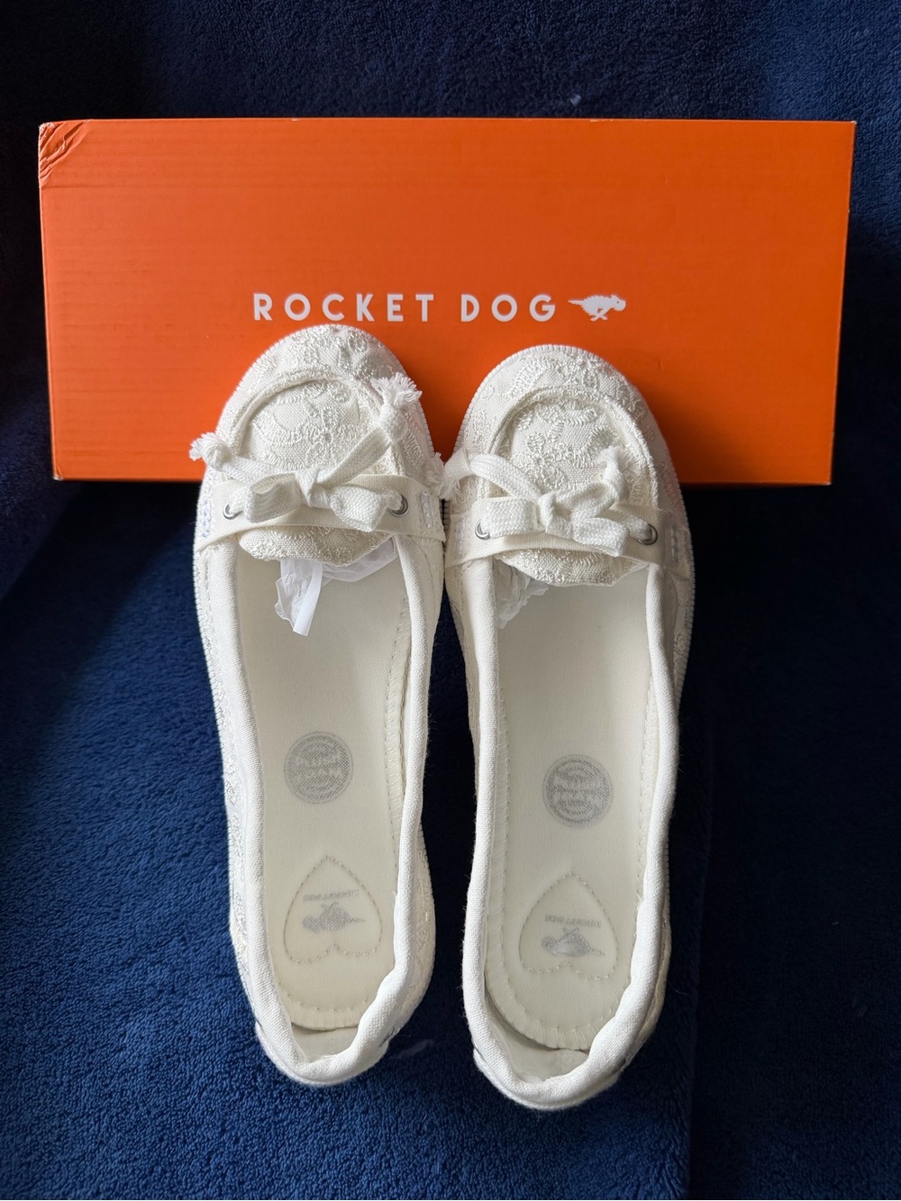 Rocket Dog White Lace Bow Boat Shoes